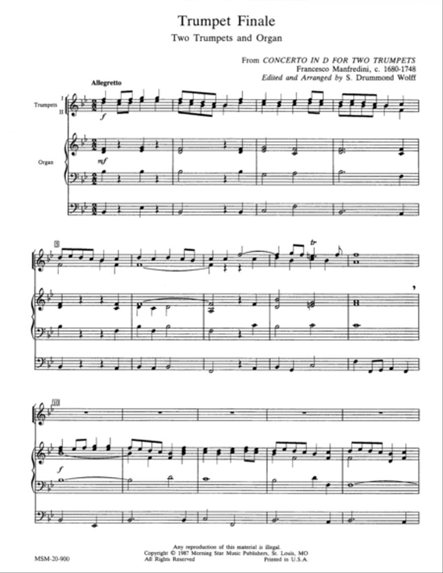 Trumpet Finale Trumpet Duet scores gallery preview page 1