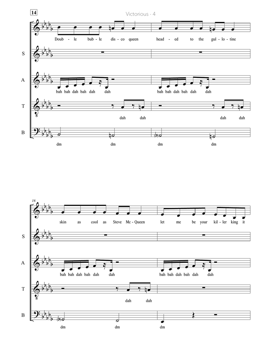Victorious 4-Part scores gallery preview page 4