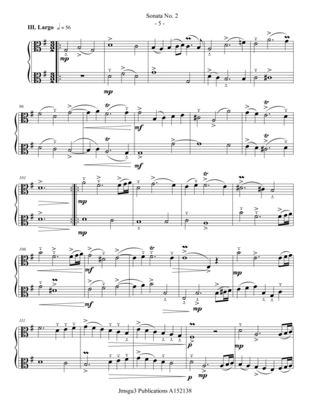 Loeillet: Sonata No. 2 for Viola Duo image number null