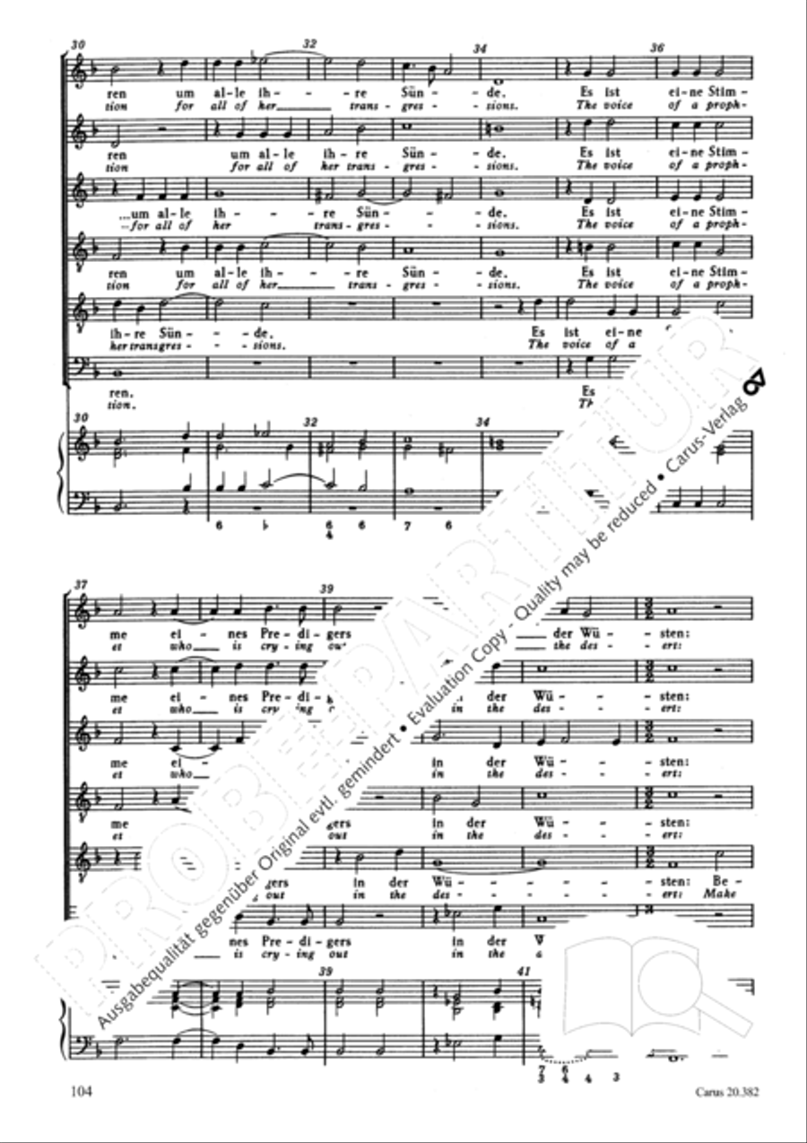 O my people, take heart (Trostet, trostet mein Volk) Choir scores gallery preview page 7
