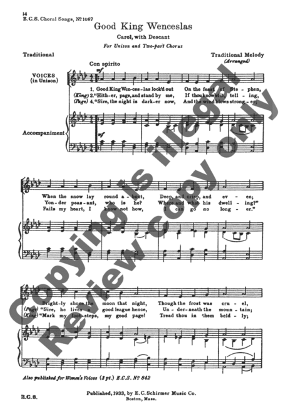 National Christmas Carols 4-Part scores gallery preview page 7