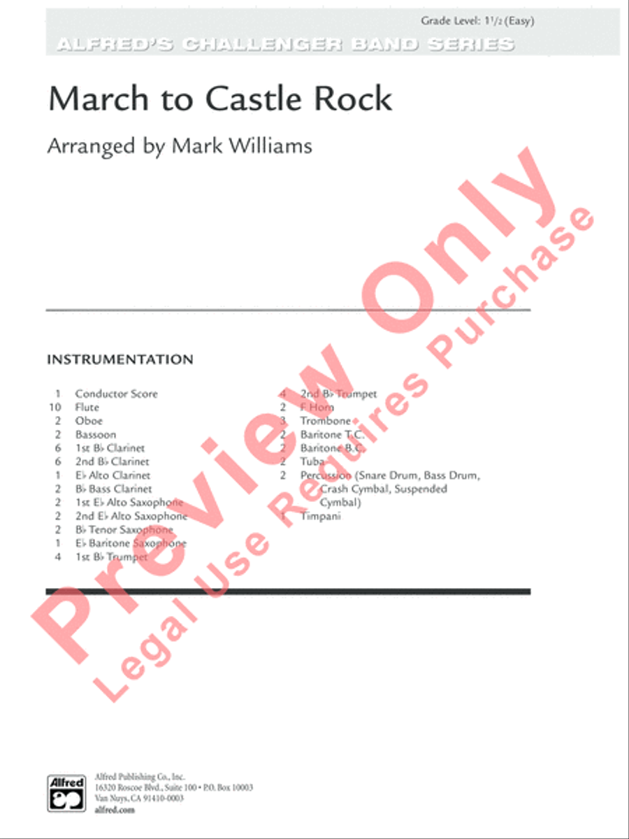 March to Castle Rock Concert Band scores gallery preview page 2