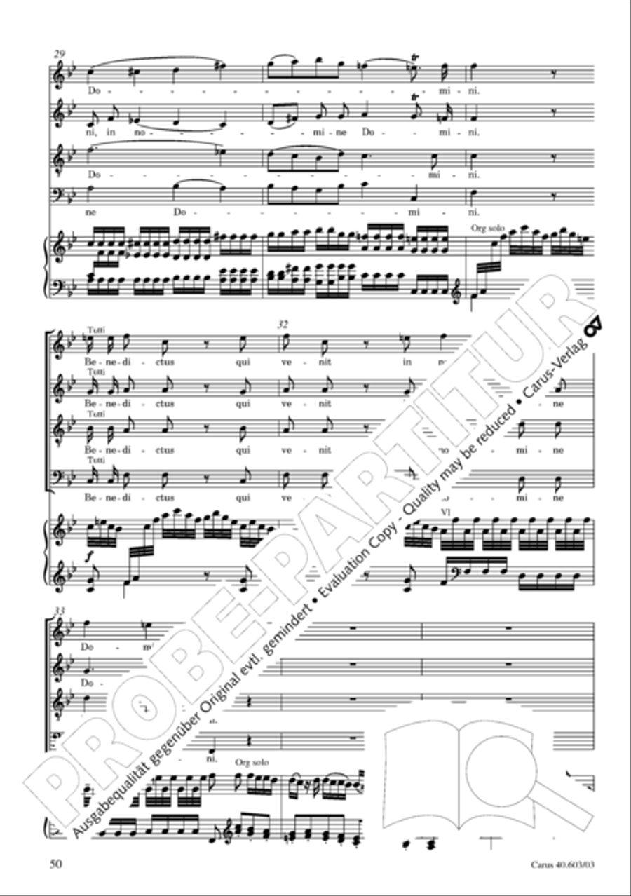 Grosse Orgelsolomesse in Es 4-Part scores gallery preview page 51