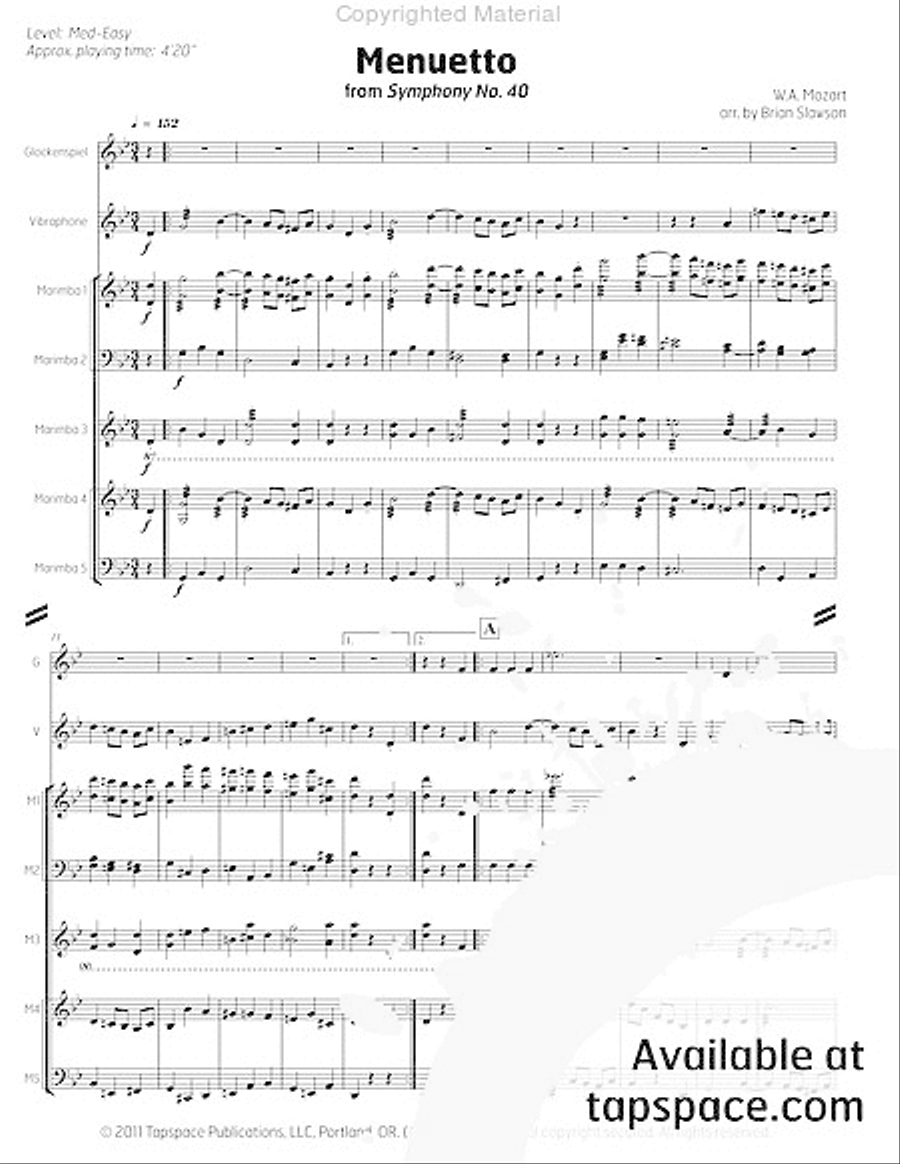 Menuetto Percussion Ensemble scores gallery preview page 5
