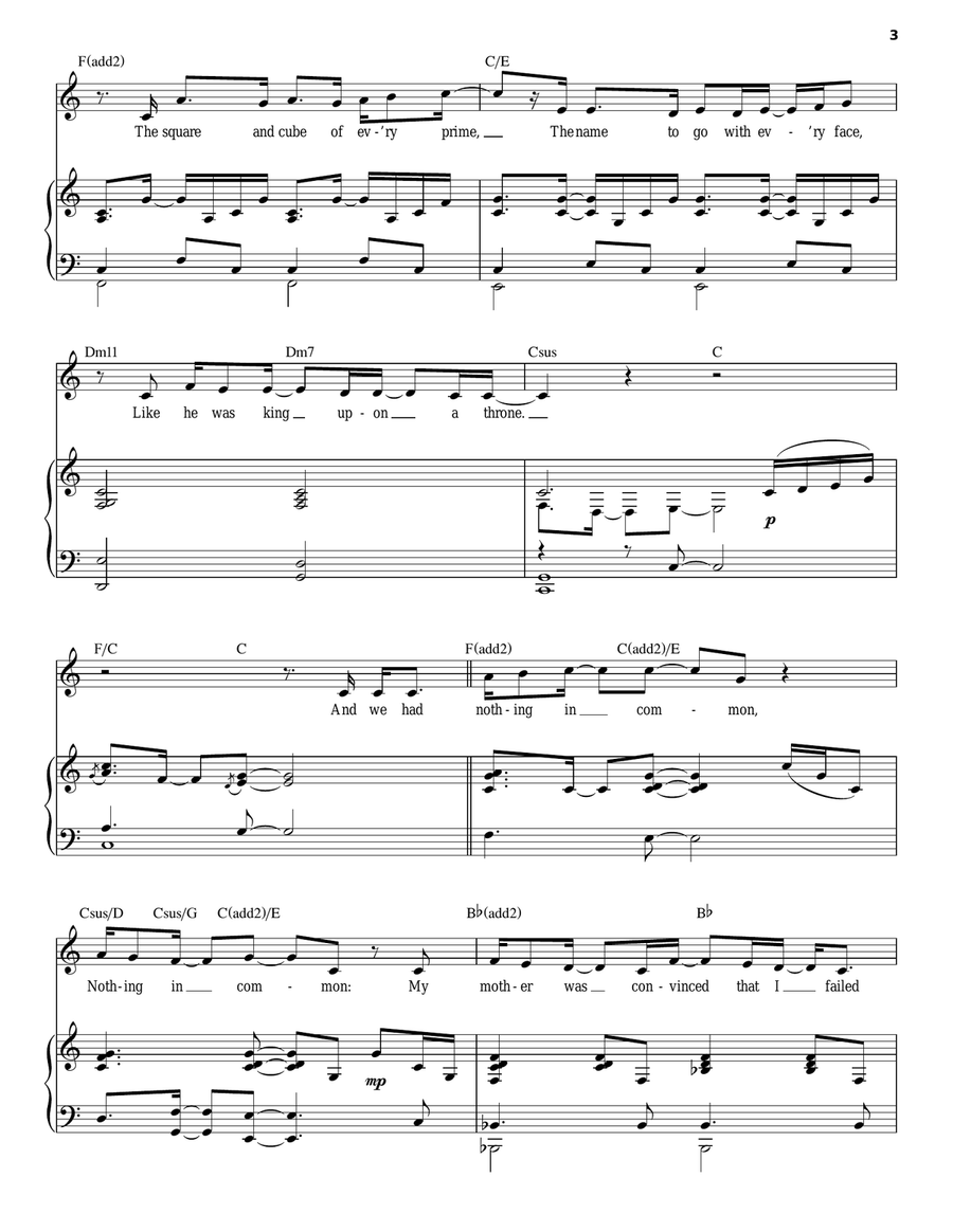 Nothing In Common (from Wearing Someone Else's Clothes) Piano, Vocal scores gallery preview page 3