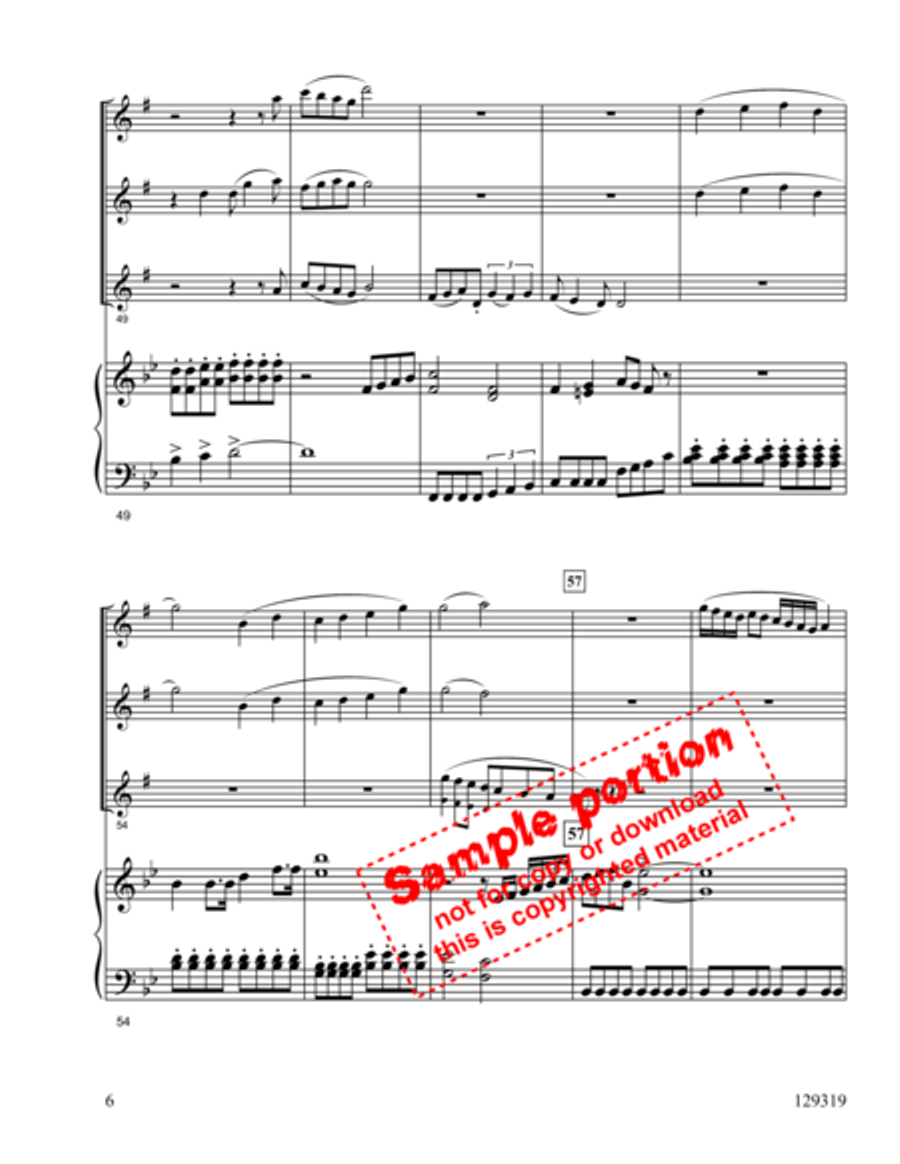 Christ The Lord Is Risen Today Clarinet Trio scores gallery preview page 5