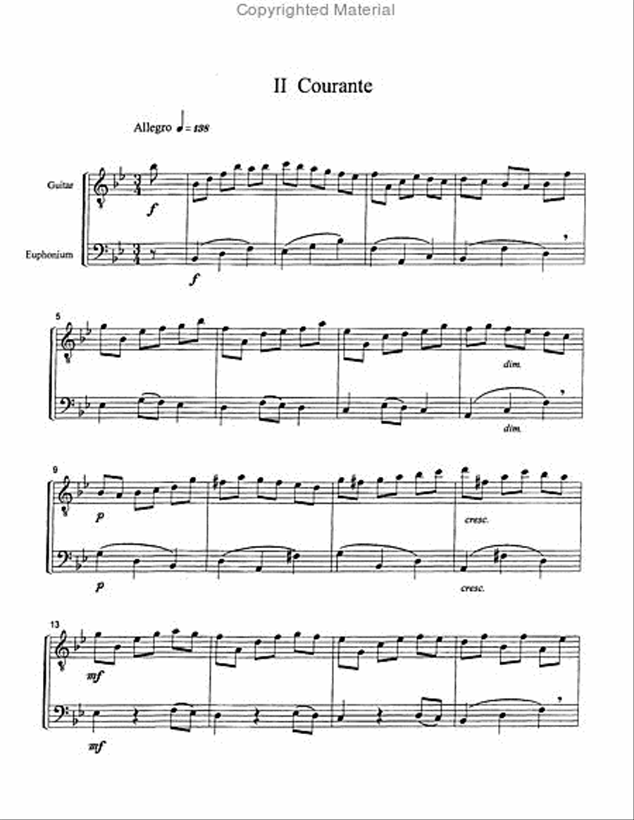 Suite for Euphonium and Electric Guitar Euphonium scores gallery preview page 4