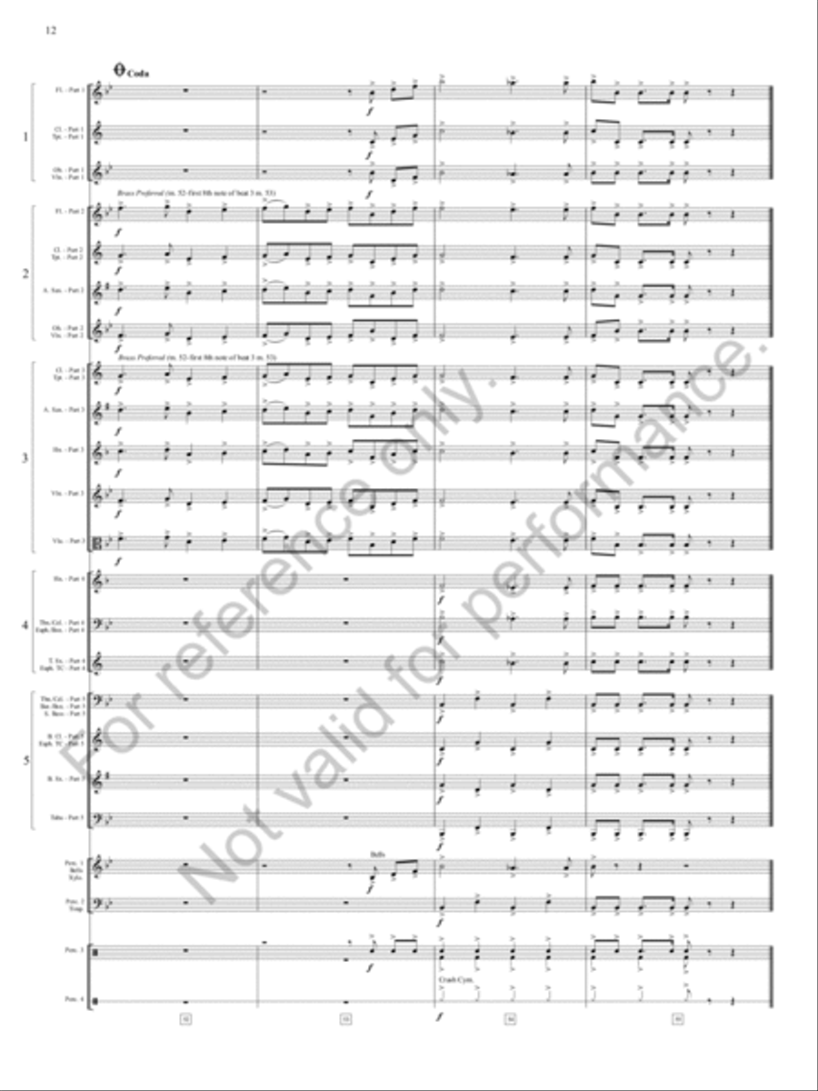 Stone Mountain Overture Concert Band scores gallery preview page 13