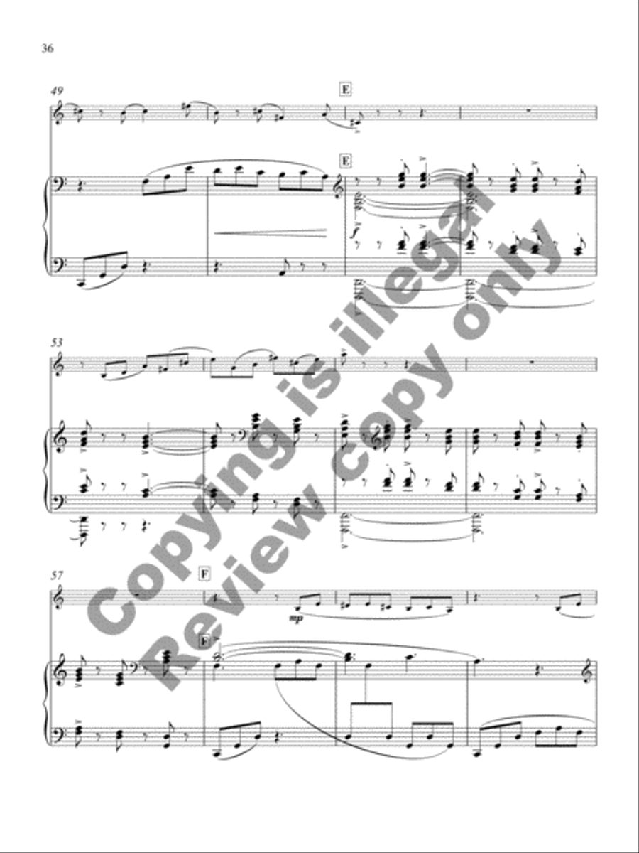 Sonata for Clarinet and Piano Clarinet Solo scores gallery preview page 18