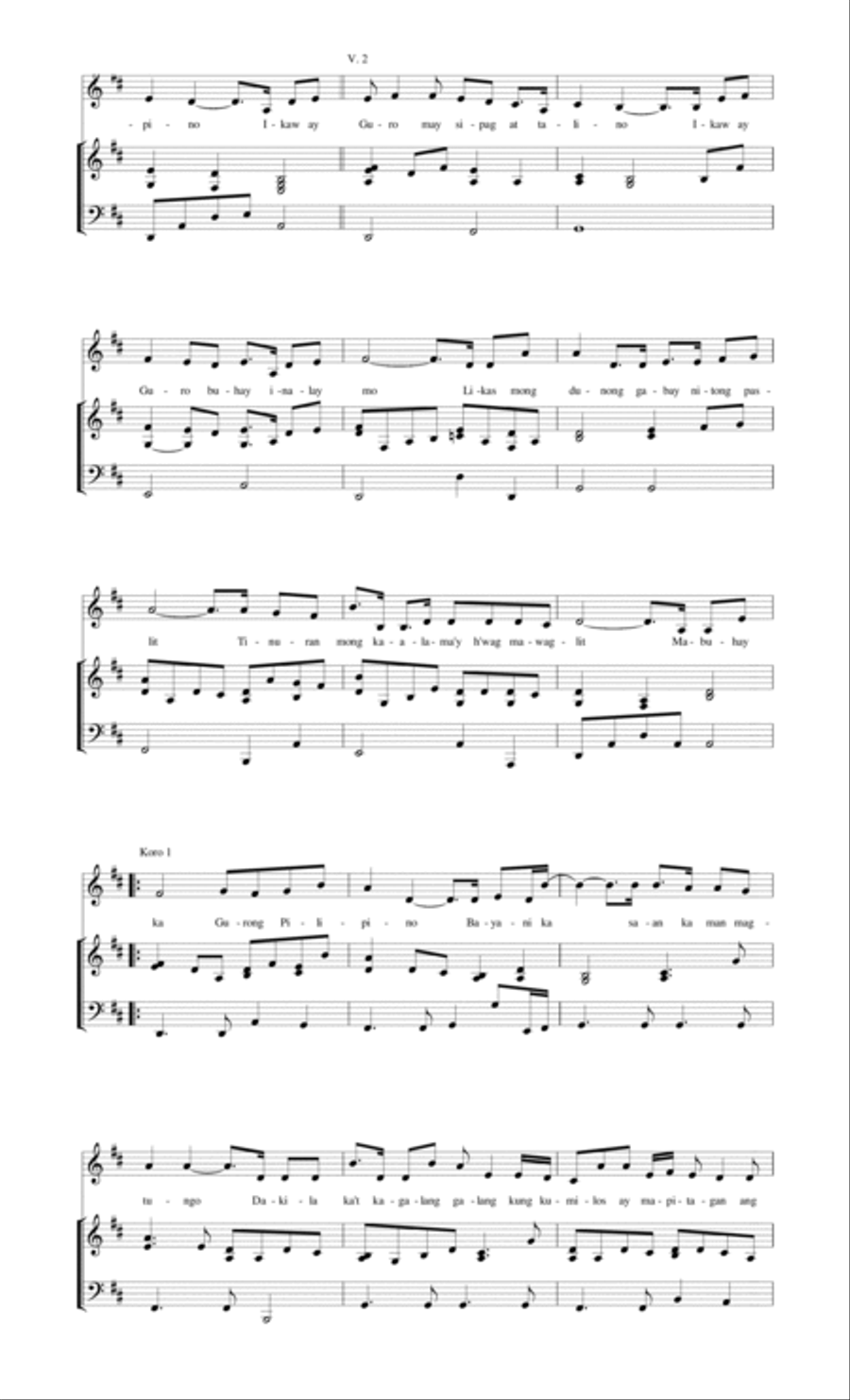Gurong Pilipino Gabay ng Bukas Ko Voice Solo scores gallery preview page 2