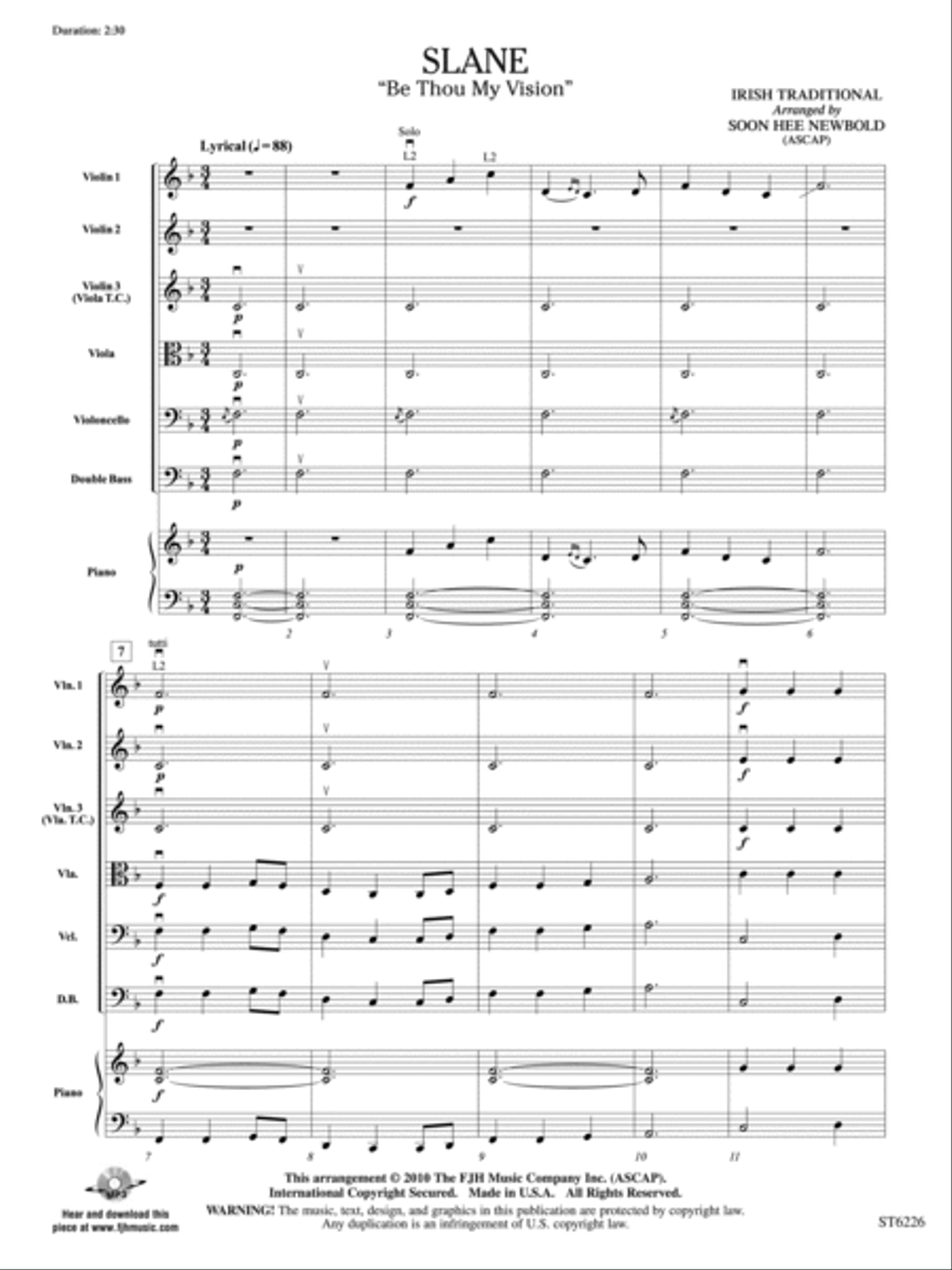 Slane (Be Thou My Vision): Score String Orchestra scores gallery preview page 3