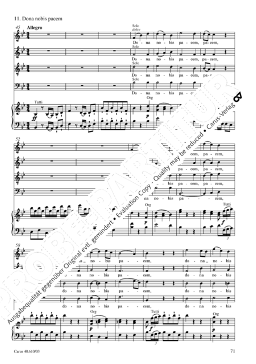 Theresienmesse in B 4-Part scores gallery preview page 72