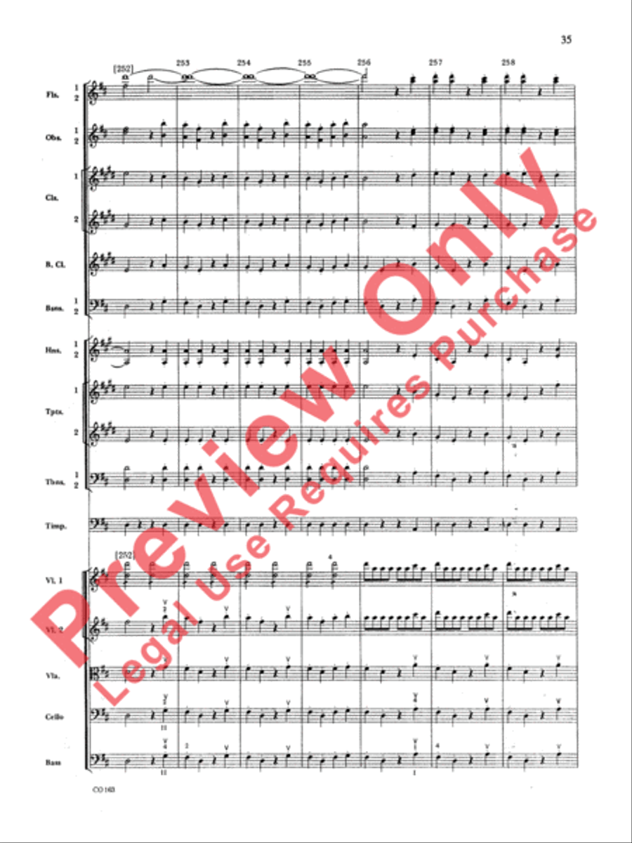 The Marriage of Figaro -- Overture Full Orchestra scores gallery preview page 38