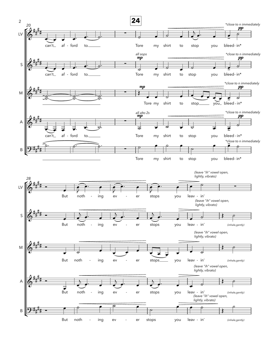 When The Party's Over When The Party's Over SSAA scores gallery preview page 2