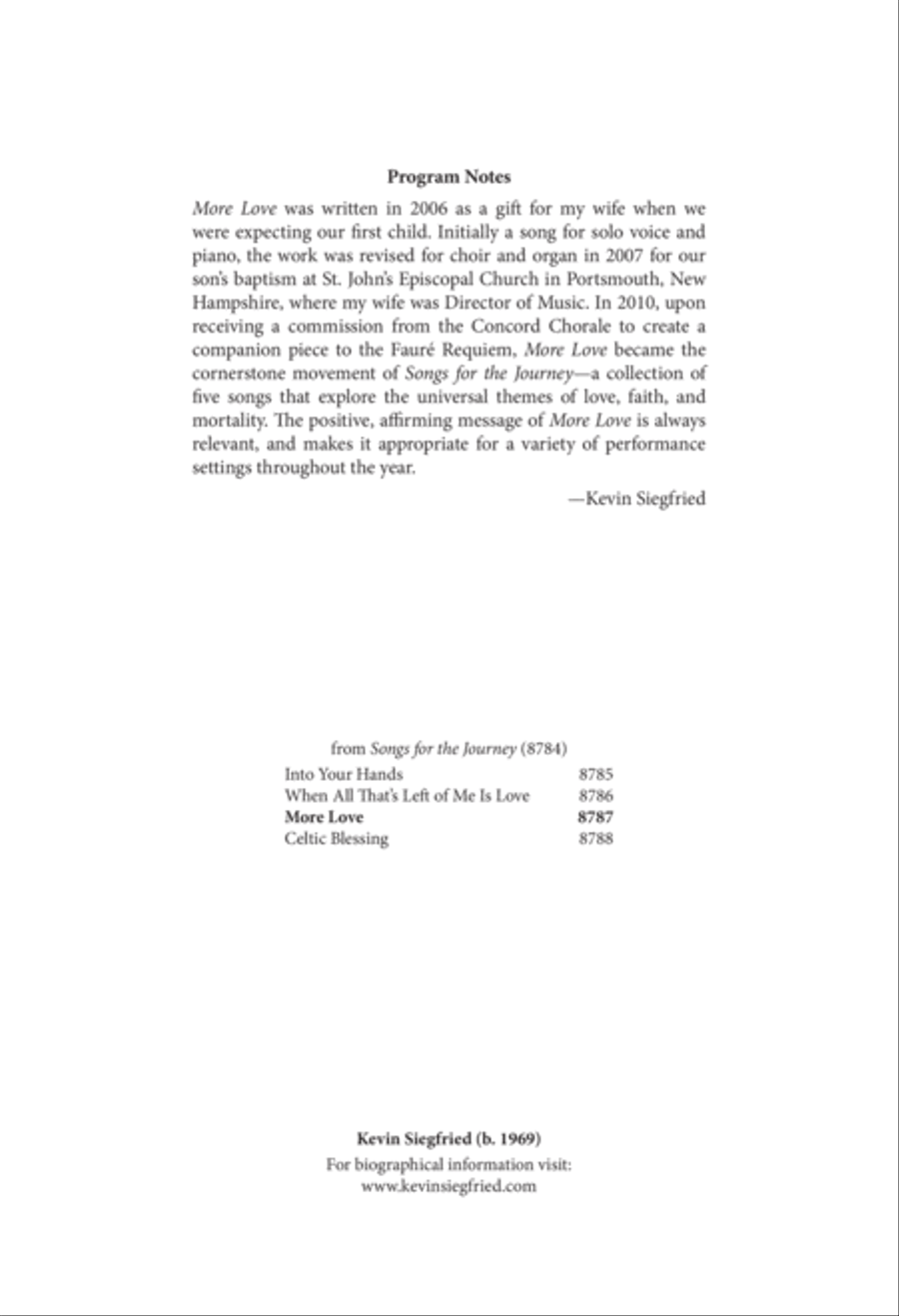 More Love from Songs for the Journey Divisi scores gallery preview page 2
