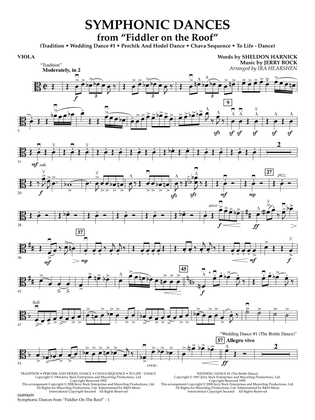 Symphonic Dances (from Fiddler On The Roof) (arr. Ira Hearshen) - Viola