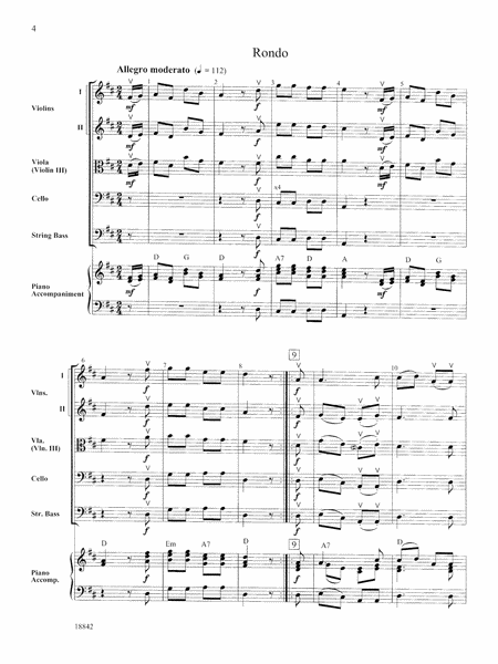 Mozart Minuet & Rondo: Score