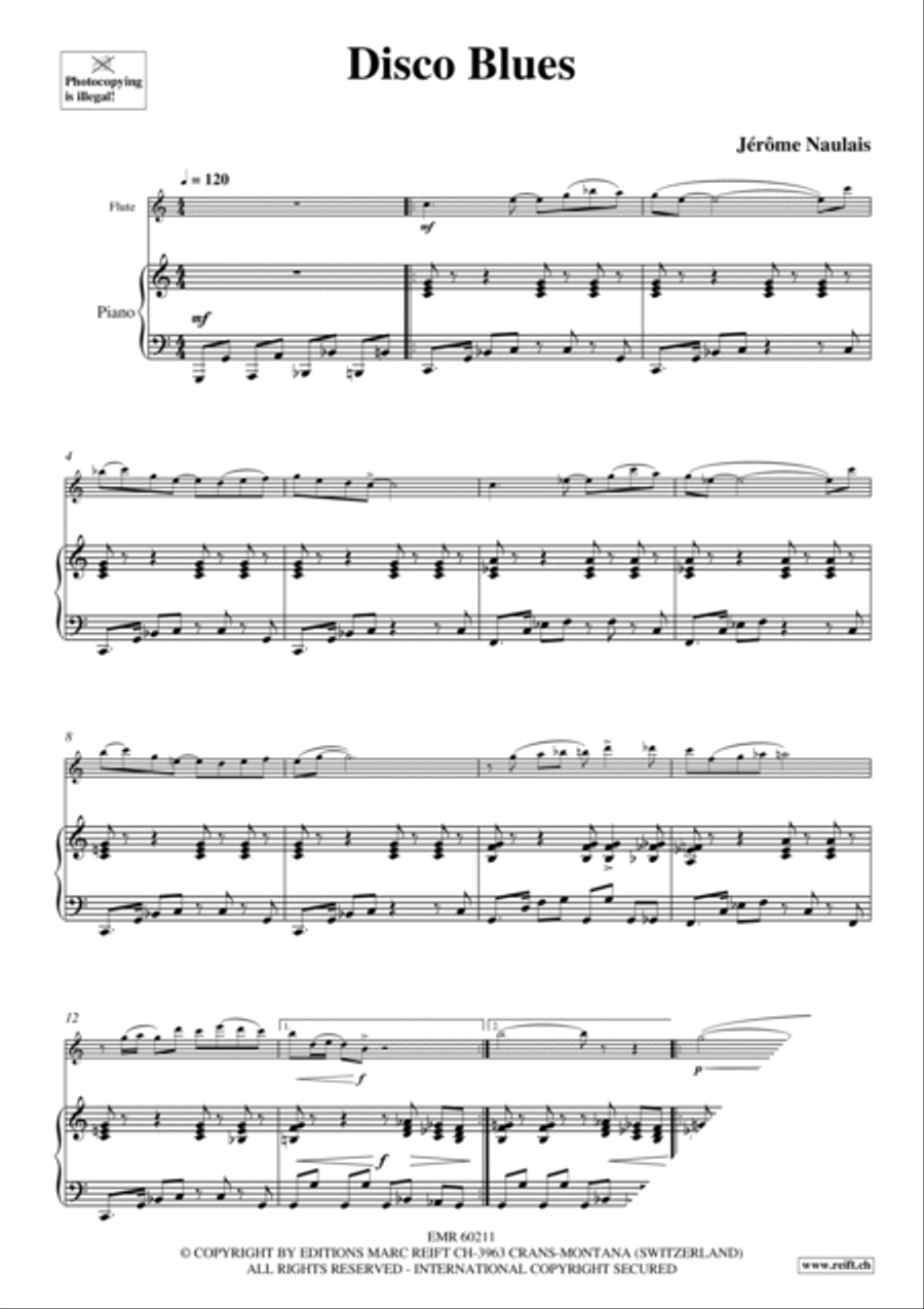 Disco Blues Flute Solo scores gallery preview page 4