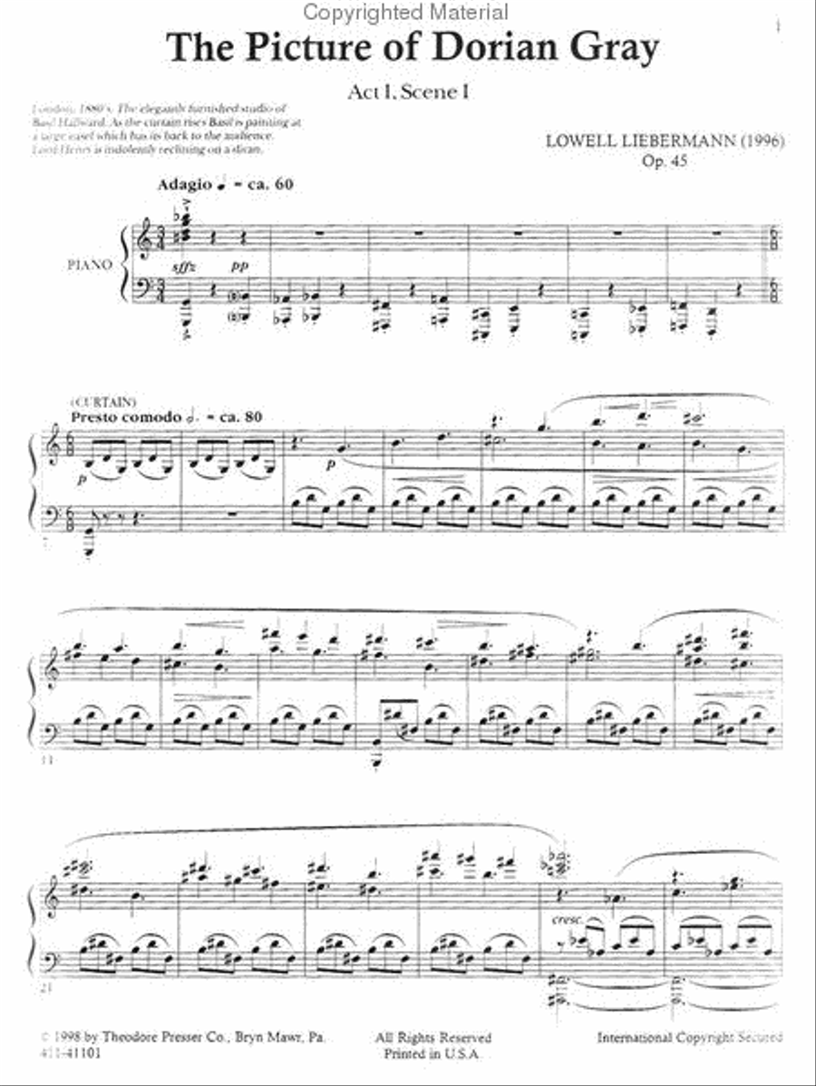 The Picture of Dorian Gray Bassoon scores gallery preview page 2