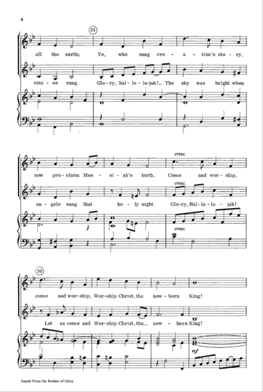 Angels from the Realms of Glory 3-Part scores gallery preview page 4