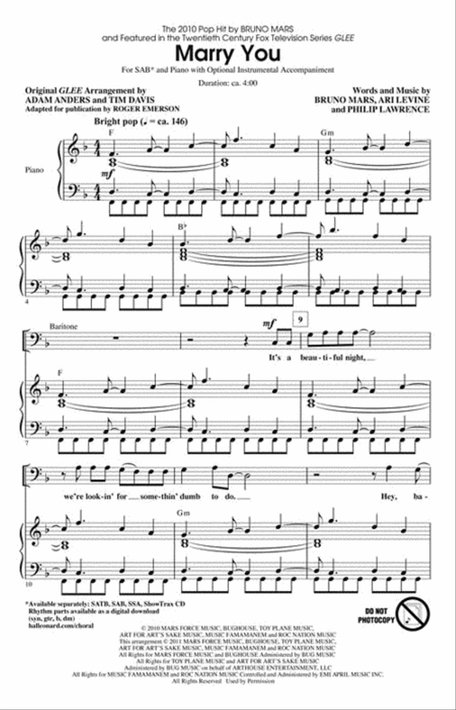 Marry You 3-Part scores gallery preview page 2