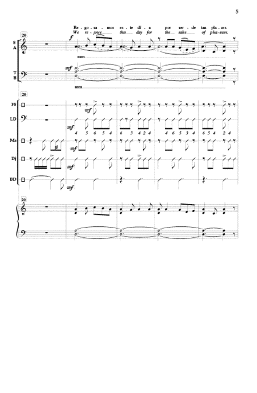 Oy es dia de placer 4-Part scores gallery preview page 4