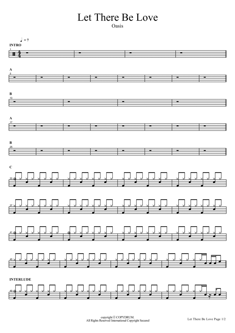 Let There Be Love Let There Be Love Drum Set scores gallery preview page 1