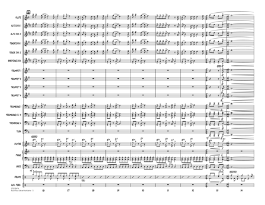 Rock You Like a Hurricane - Conductor Score (Full Score) Jazz Ensemble scores gallery preview page 5