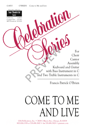 Book cover for Come to Me and Live