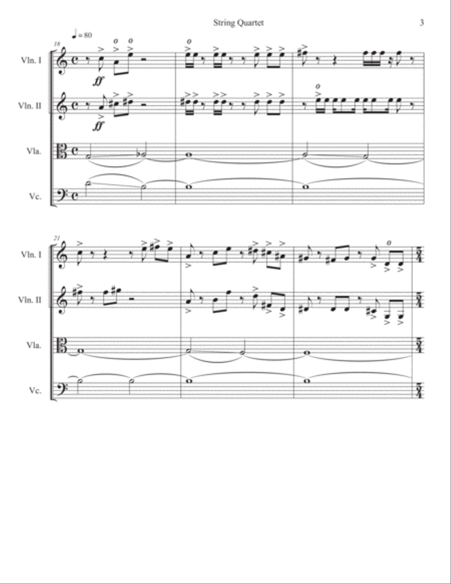 String Quartet No. 1 String Quartet scores gallery preview page 3