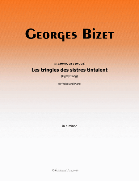 Les tringles des sistres tintaient, by Georges Bizet, in e minor