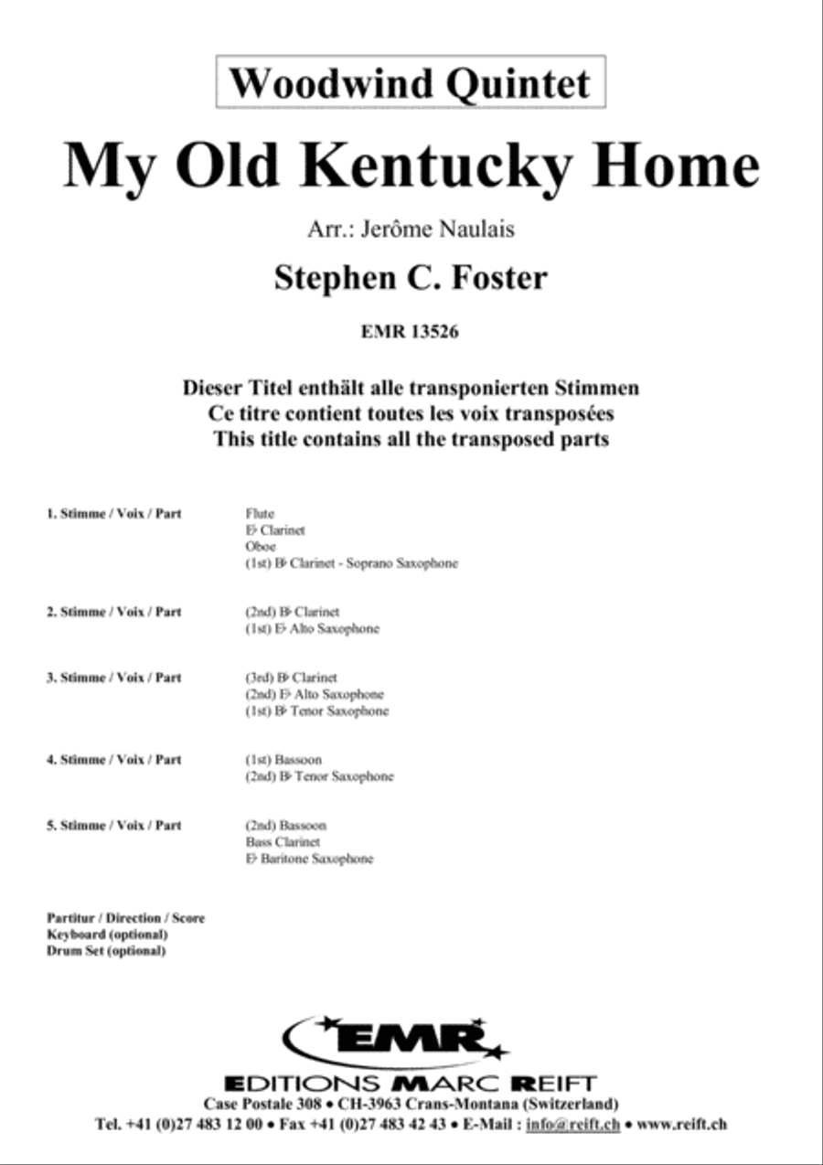 My Old Kentucky Home Woodwind Quintet scores gallery preview page 2