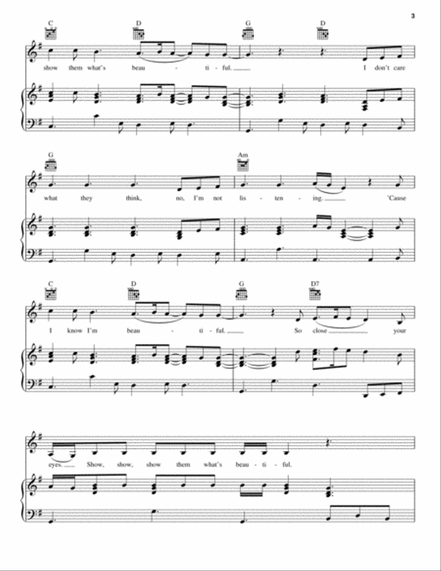 Close Your Eyes Close Your Eyes Piano, Vocal, Guitar scores gallery preview page 3