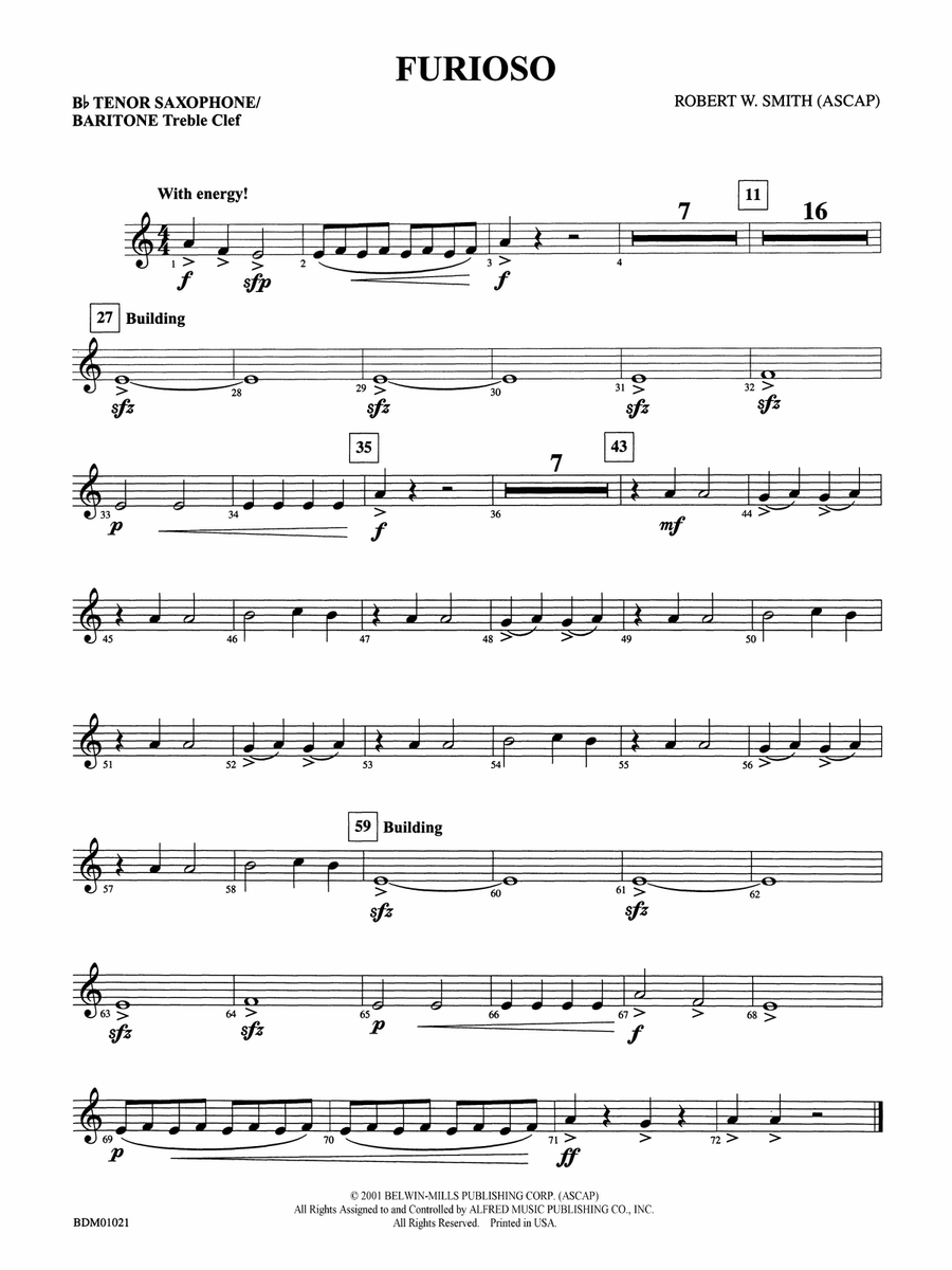 Furioso: B-flat Tenor Saxophone