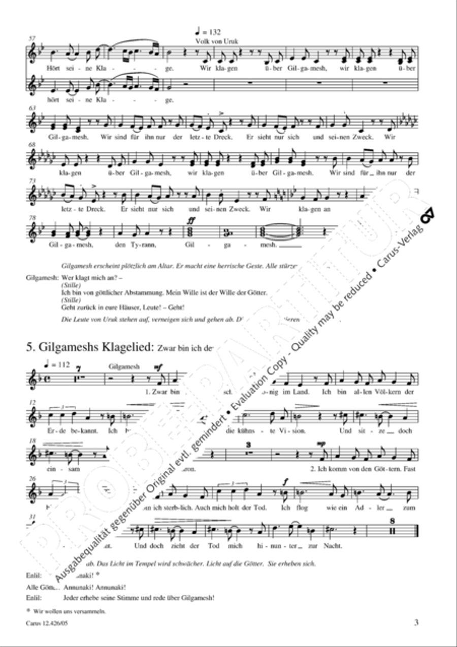 Gilgamesh - Konig von Uruk 3-Part scores gallery preview page 4