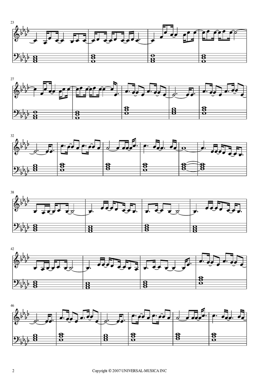 Cada Que Easy Piano scores gallery preview page 2