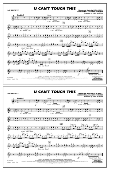 U Can't Touch This (arr. Paul Murtha) - 1st Bb Trumpet