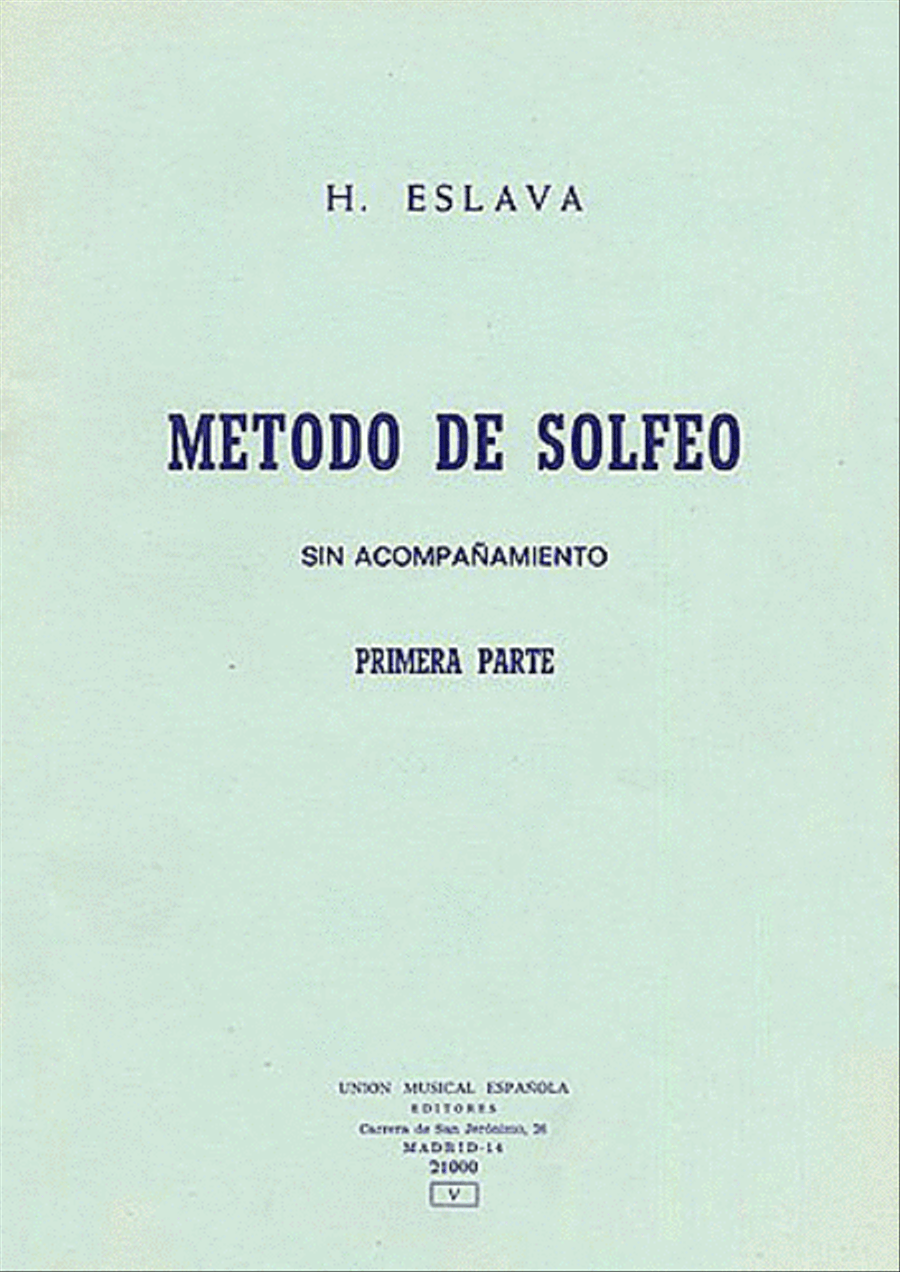 Eslava: Metodo De Solfeo I