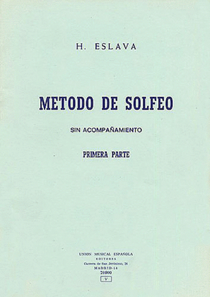 Book cover for Eslava: Metodo De Solfeo I