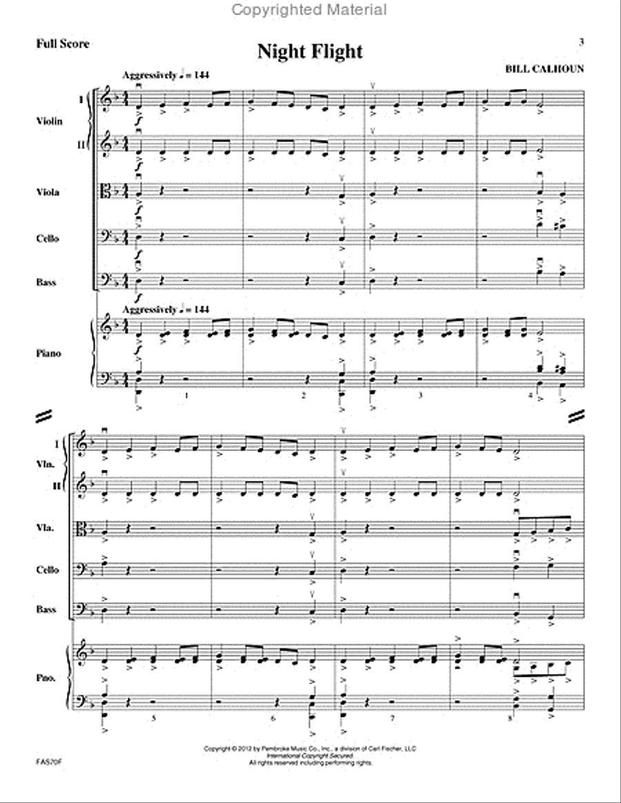 Night Flight Night Flight String Orchestra scores gallery preview page 2