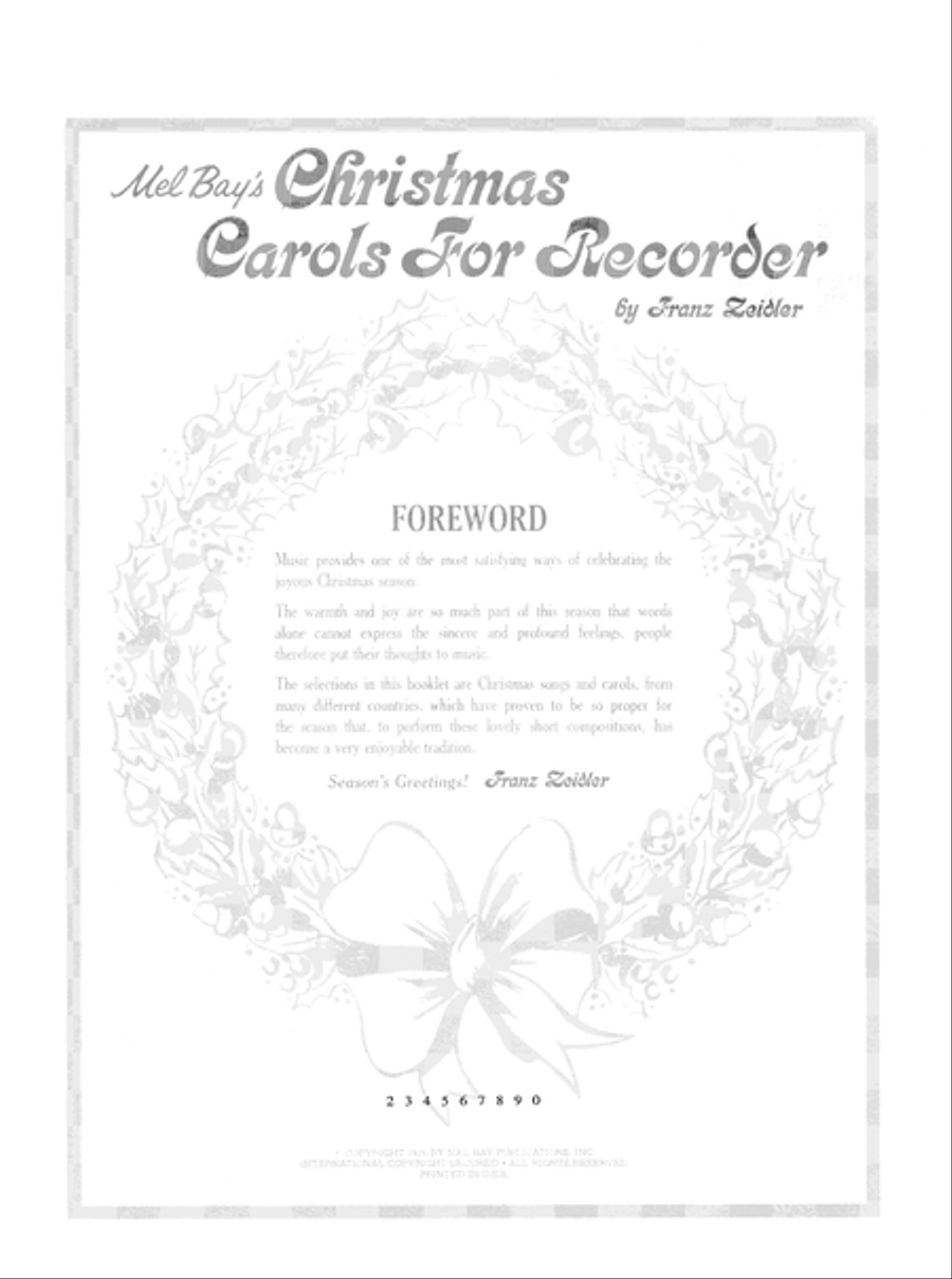 Christmas Carols for Recorder Recorder scores gallery preview page 7