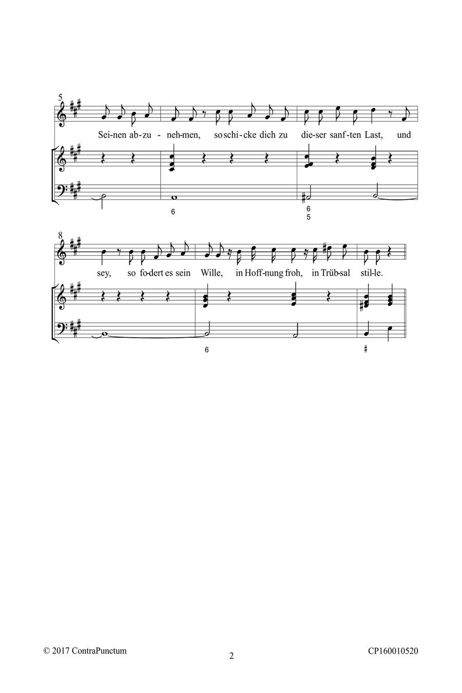 Harmonischer Gottesdienst TWV 1:948 Ist Widerwärtigkeit den Frommen eigen Voice scores gallery preview page 6