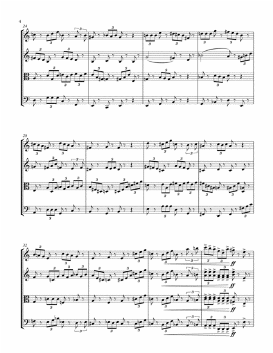 String Quartet No.19 String Quartet scores gallery preview page 4