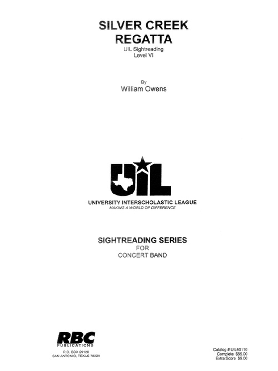 Silver Creek Regatta Concert Band scores gallery preview page 1