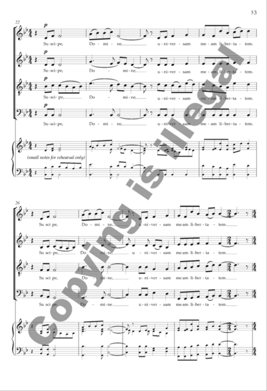 Suscipe, Domine Suscipe, Domine 4-Part scores gallery preview page 5
