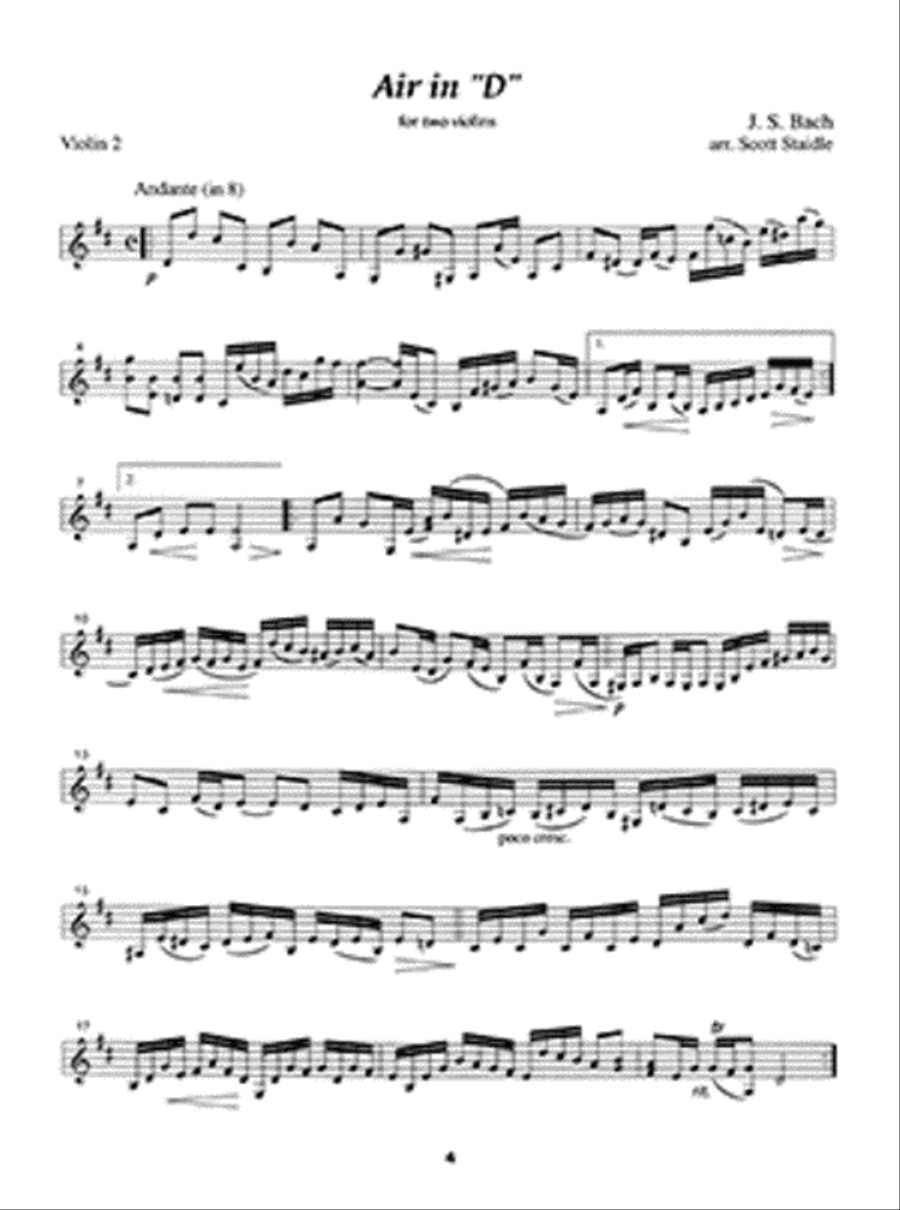 Wedding Music for Two Violins String Duet scores gallery preview page 3