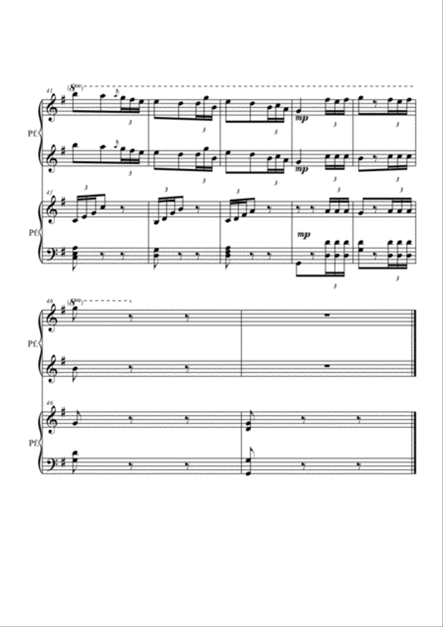 Traviata: Croce e delizia. Piano 4 hands Easy Piano scores gallery preview page 5