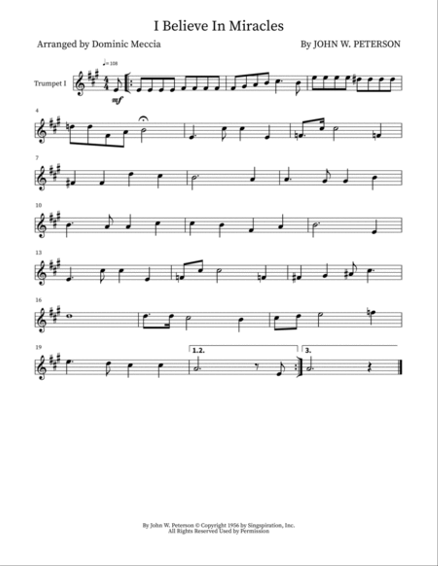 I Believe In Miracles Trombone scores gallery preview page 3