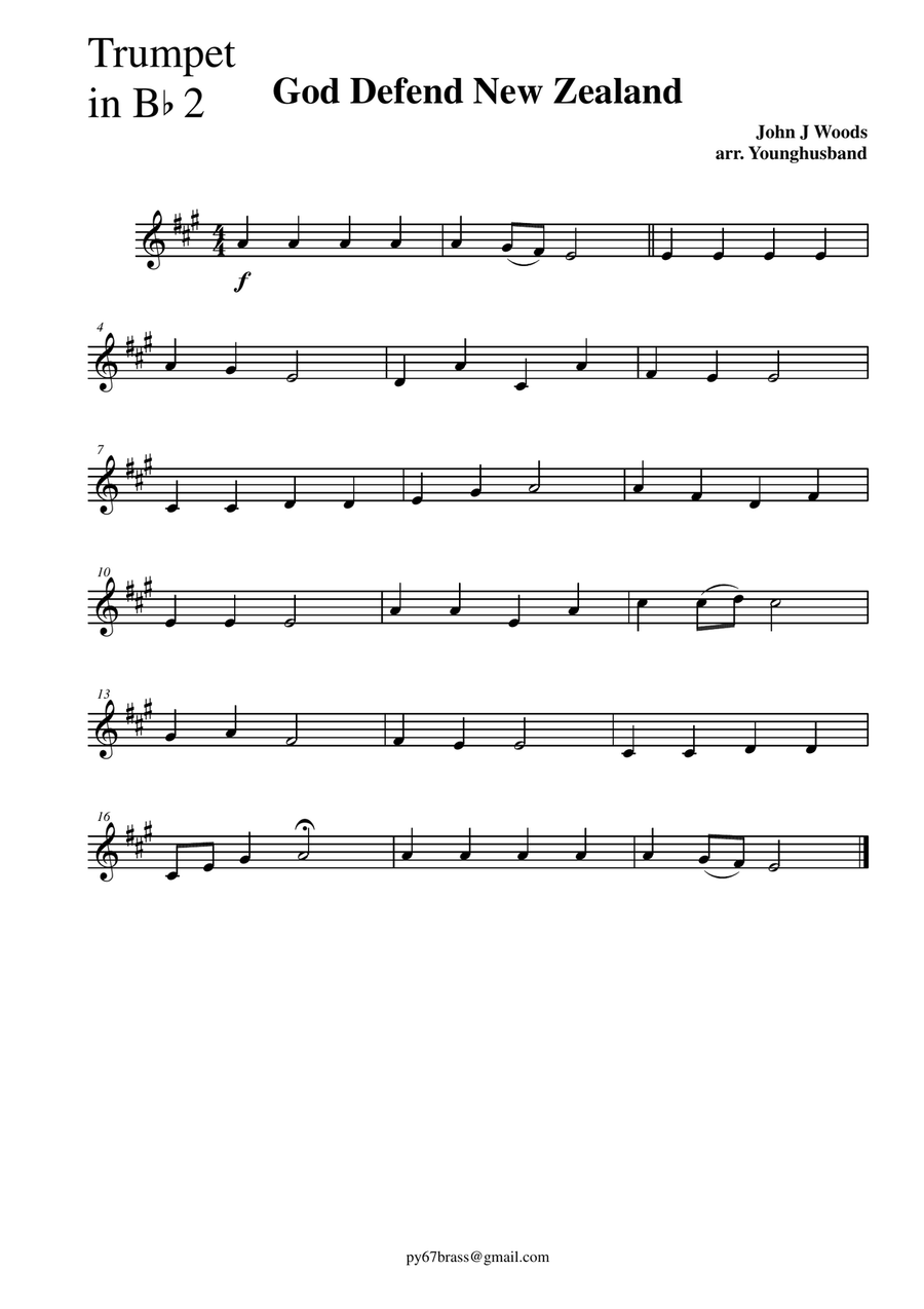 God Defend New Zealand (NZ National Anthem) Brass Ensemble scores gallery preview page 5