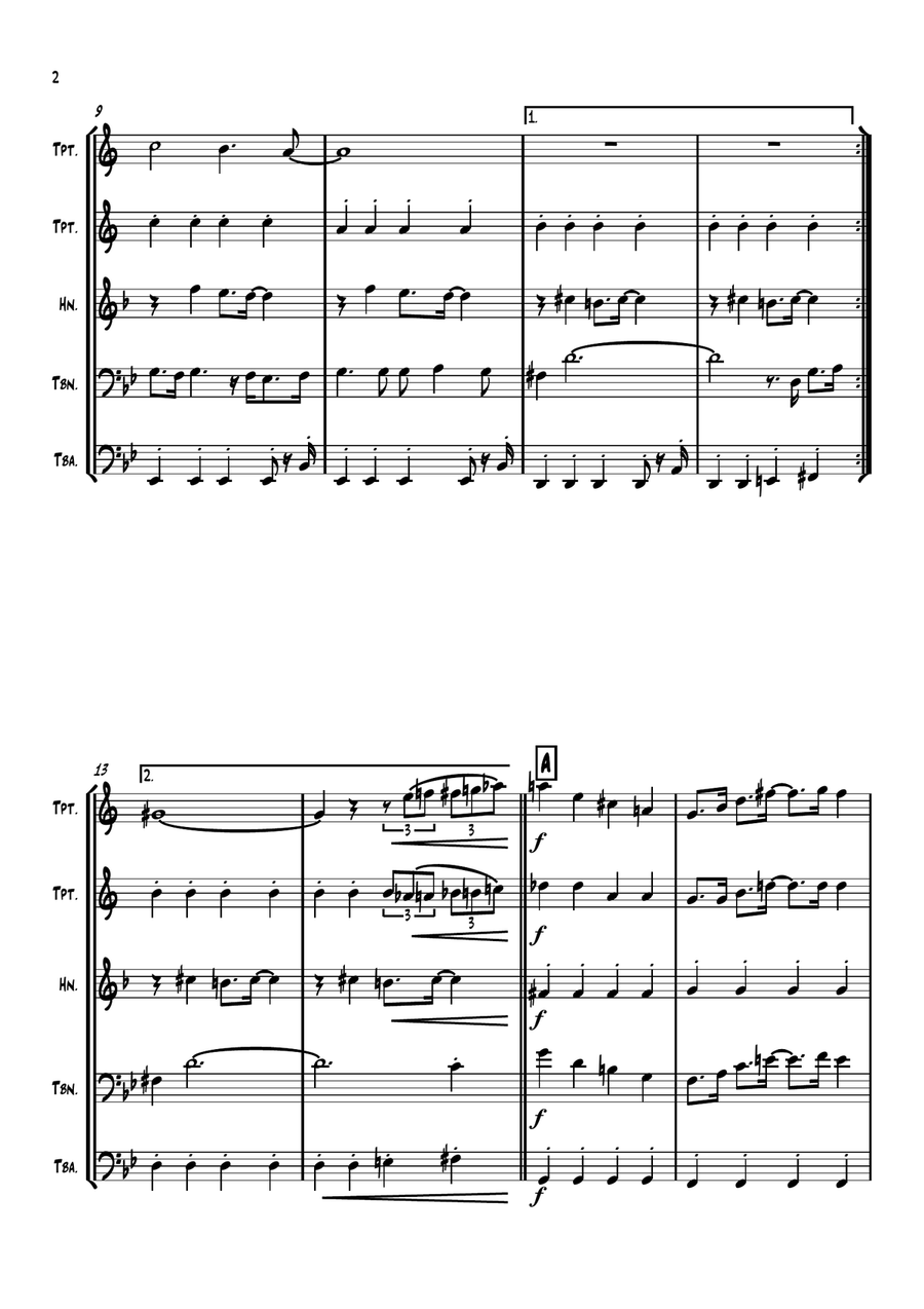 Happy Together Brass Ensemble scores gallery preview page 3